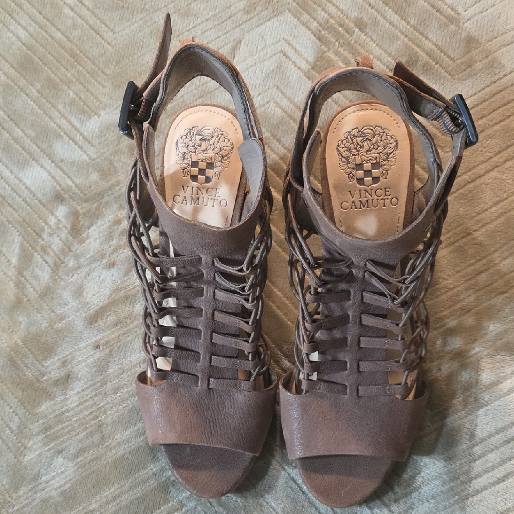 Vince Camuto Tan Strappy Sandals